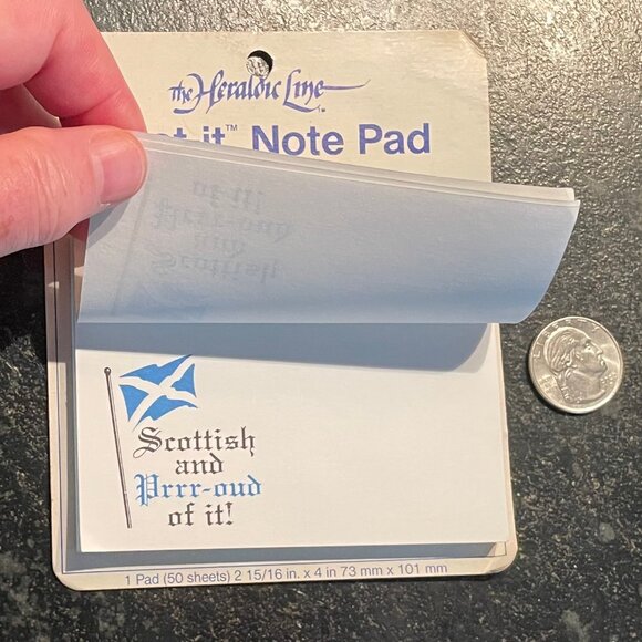 Vintage "Scottish and Prrr-oud of it!" Post-it Note Pad - Picture 3 of 4